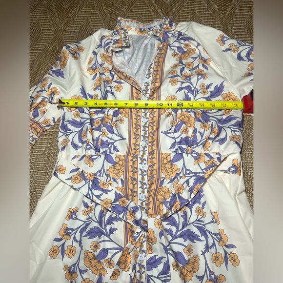 Women's Boutique Boho Floral Front Tie Dress,Size L,Vintage, Rare Find - Picture 11 of 13